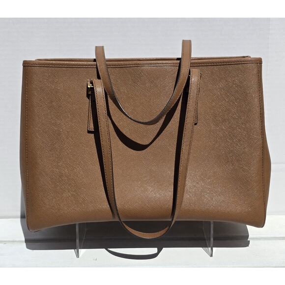 Original Michael Kors saddle brown handbag With Goldware - Picture 2 of 8